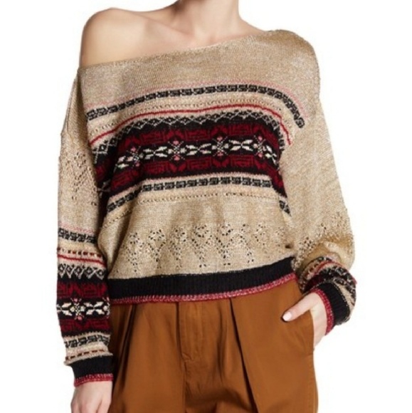 Free People Sweaters - Free People Ski Lake One Shoulder SweaterTan